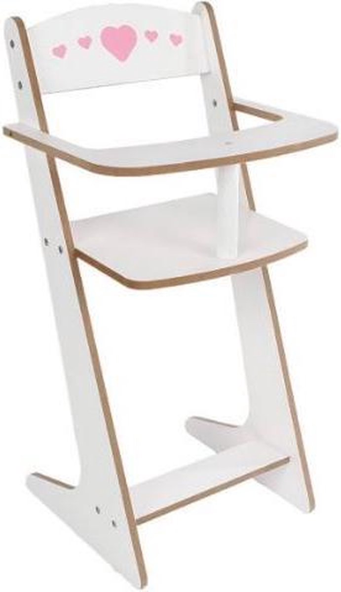 Tom Poppenstoel 53 Cm Hout Wit/roze