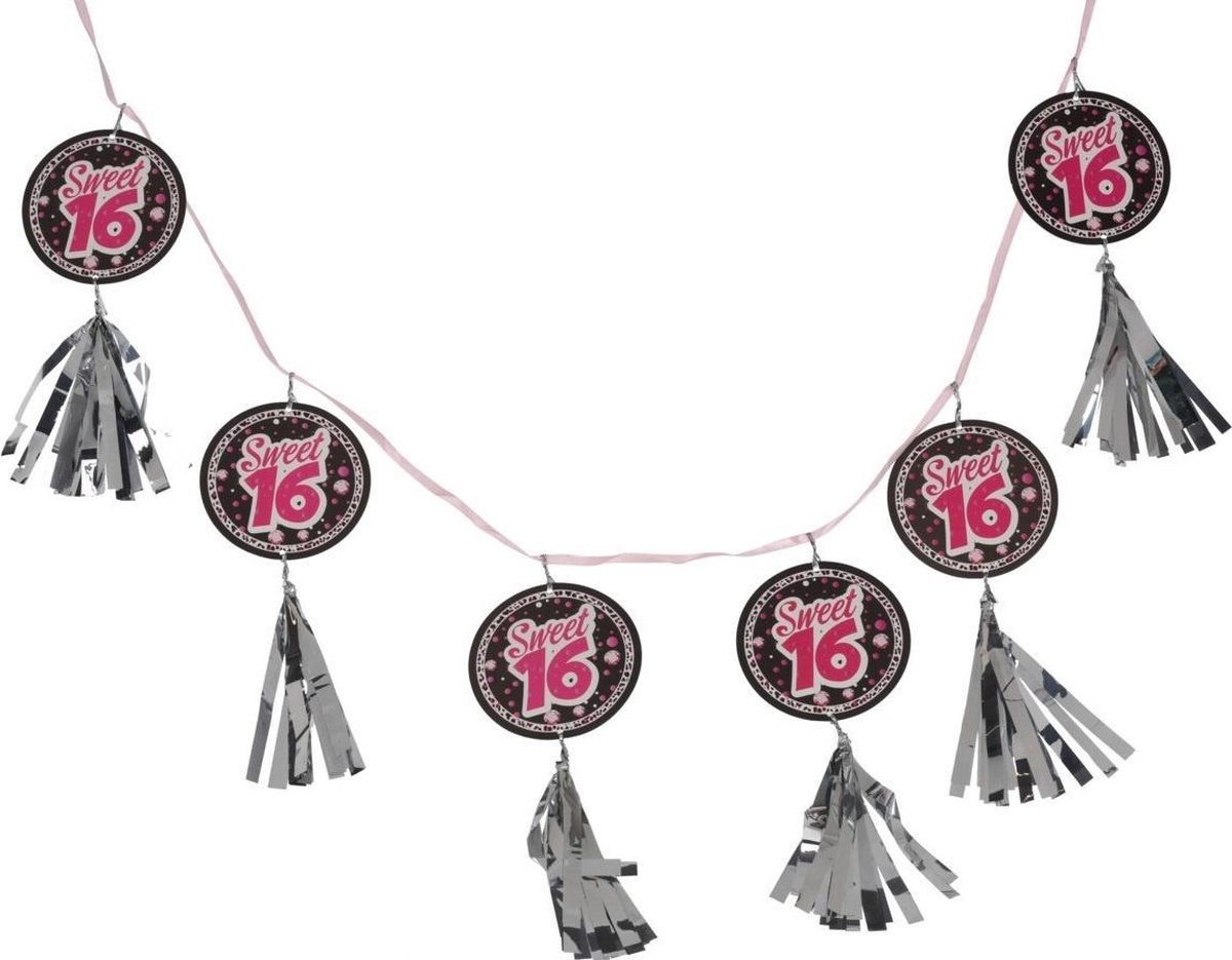 Tom Slinger Sweet Sixteen 2 Meter Papier Zwart/roze