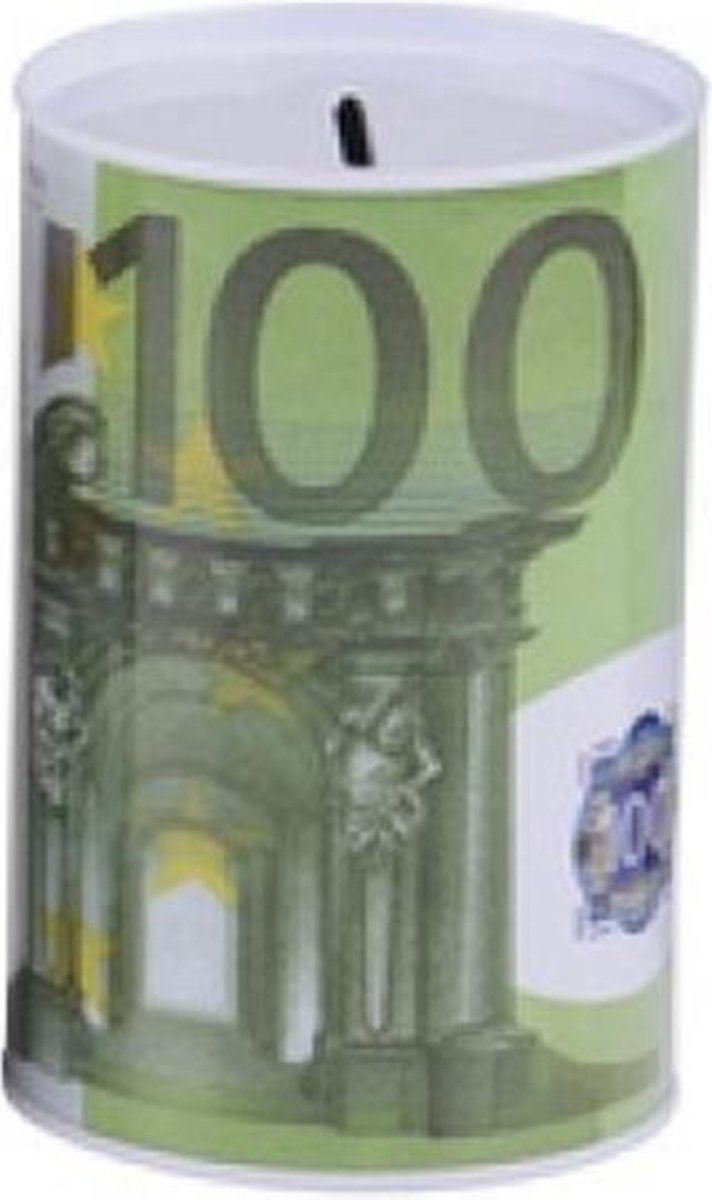 Tom Spaarpot 100 Euro 12,5 X 8 Cm Wit/groen