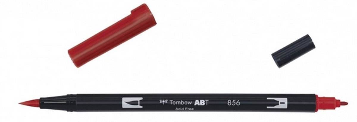   ABT dual brush pen chinese red ABT-856