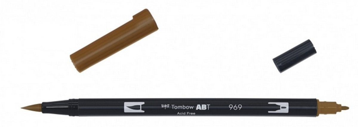   ABT dual brush pen chocolate ABT-969
