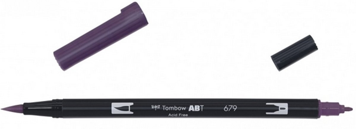   ABT dual brush pen dark plum ABT-679