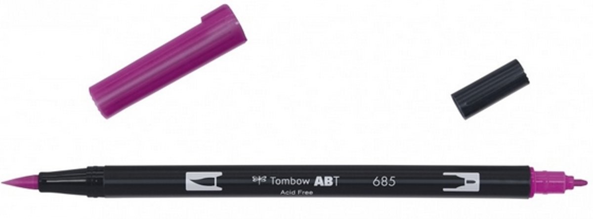 Tombow ABT dual brush pen deep magenta ABT-685