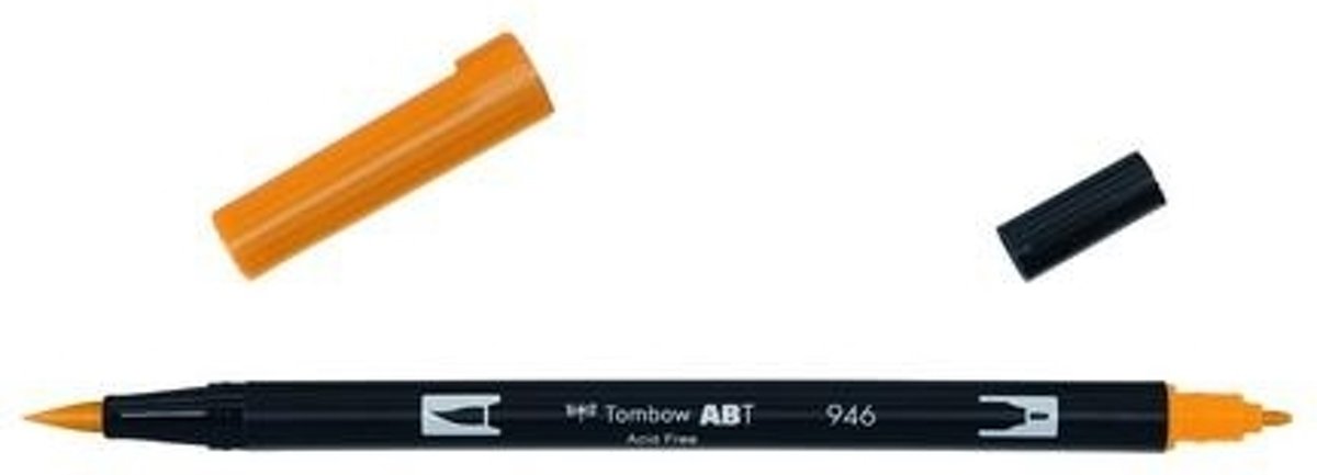   ABT dual brush pen gold ochre ABT-946, brushpennen, brushmarkers