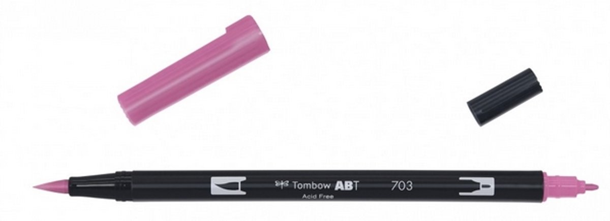   ABT dual brush pen pink rose ABT-703