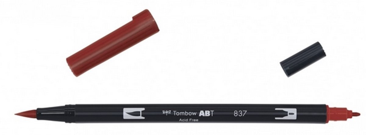   ABT dual brush pen wine red ABT-837