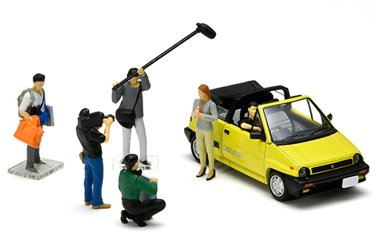 Tomica Diorama Kamerateam & Honda City Cabrio 1:64
