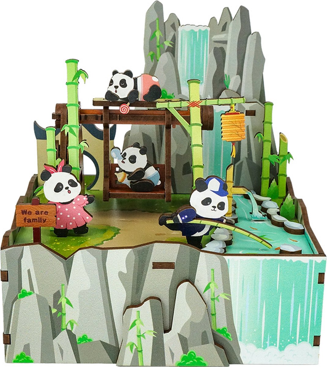 Tonecheer Singing In The Meadow Bouwpakket - Modelbouw - 14 x 14 x 9,6 cm - Houten 3D Puzzel - DIY Muziekdoos Pakket - Modelbouwpakketten - Knutselen voor Volwassenen - Knutselpakket