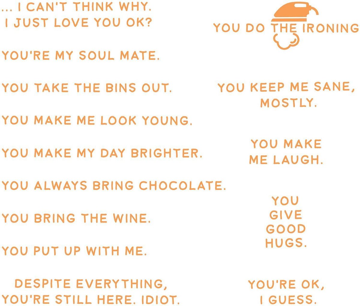 Tonic Studios - I Love You Because Stempelset