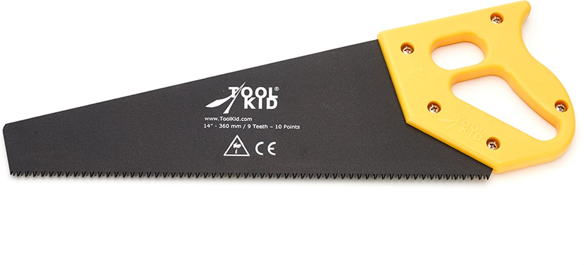 Handzaag met pistoolhandgreep en teflon zaagblad voor grotere kinderhanden