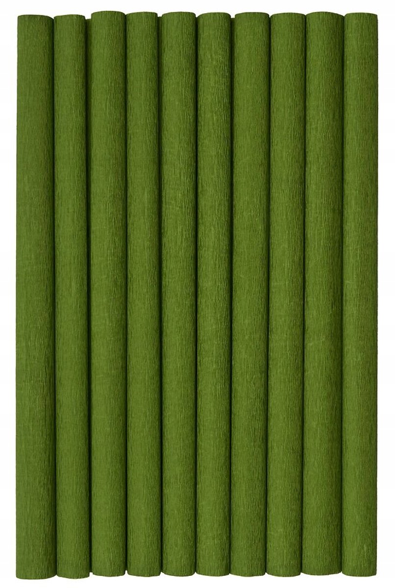 Gekreukeld Crepepapier Olijfgroen 50x200cm - 10 Vel