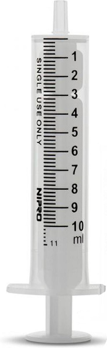 25 Stuks 10ml. Spuitjes - Met inhoudsindeling