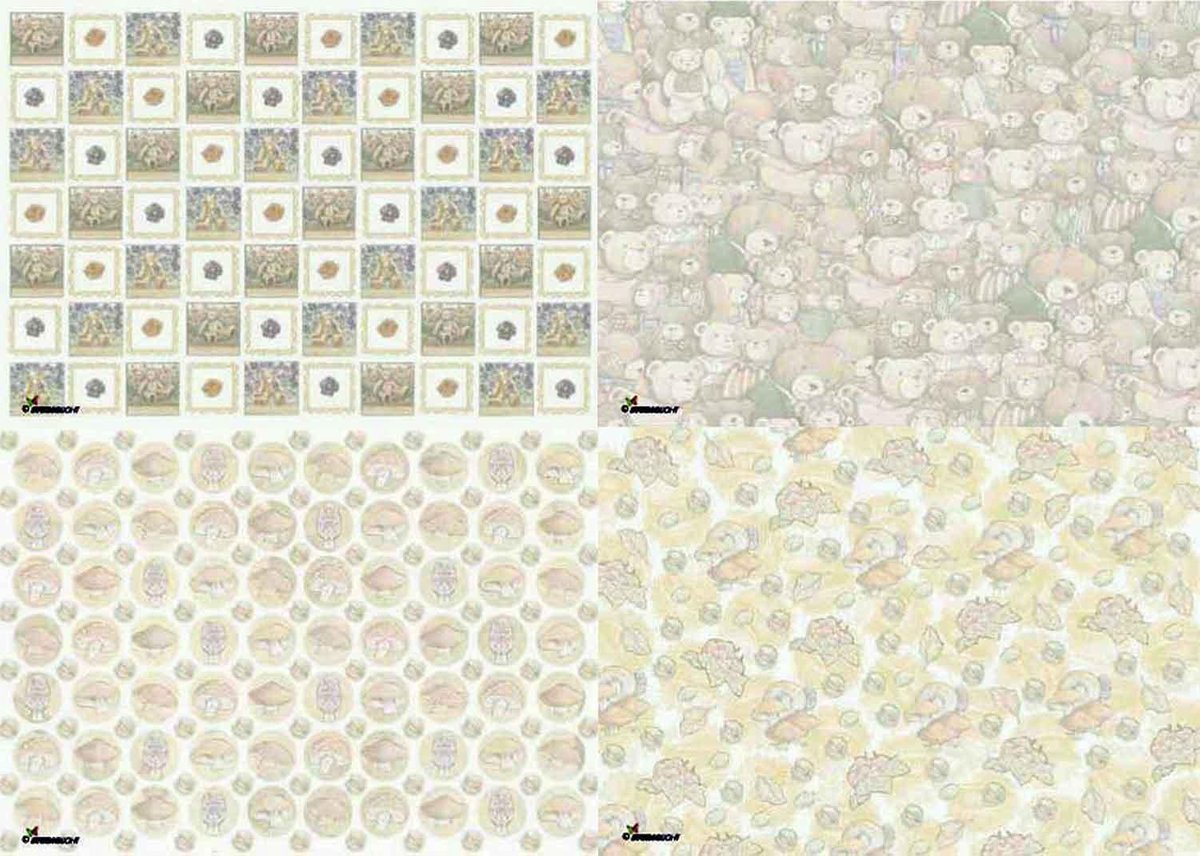 2x Paddestoelen, Beren Kartonblokken - Om 80 prachtige kaarten of ander creatief project te maken