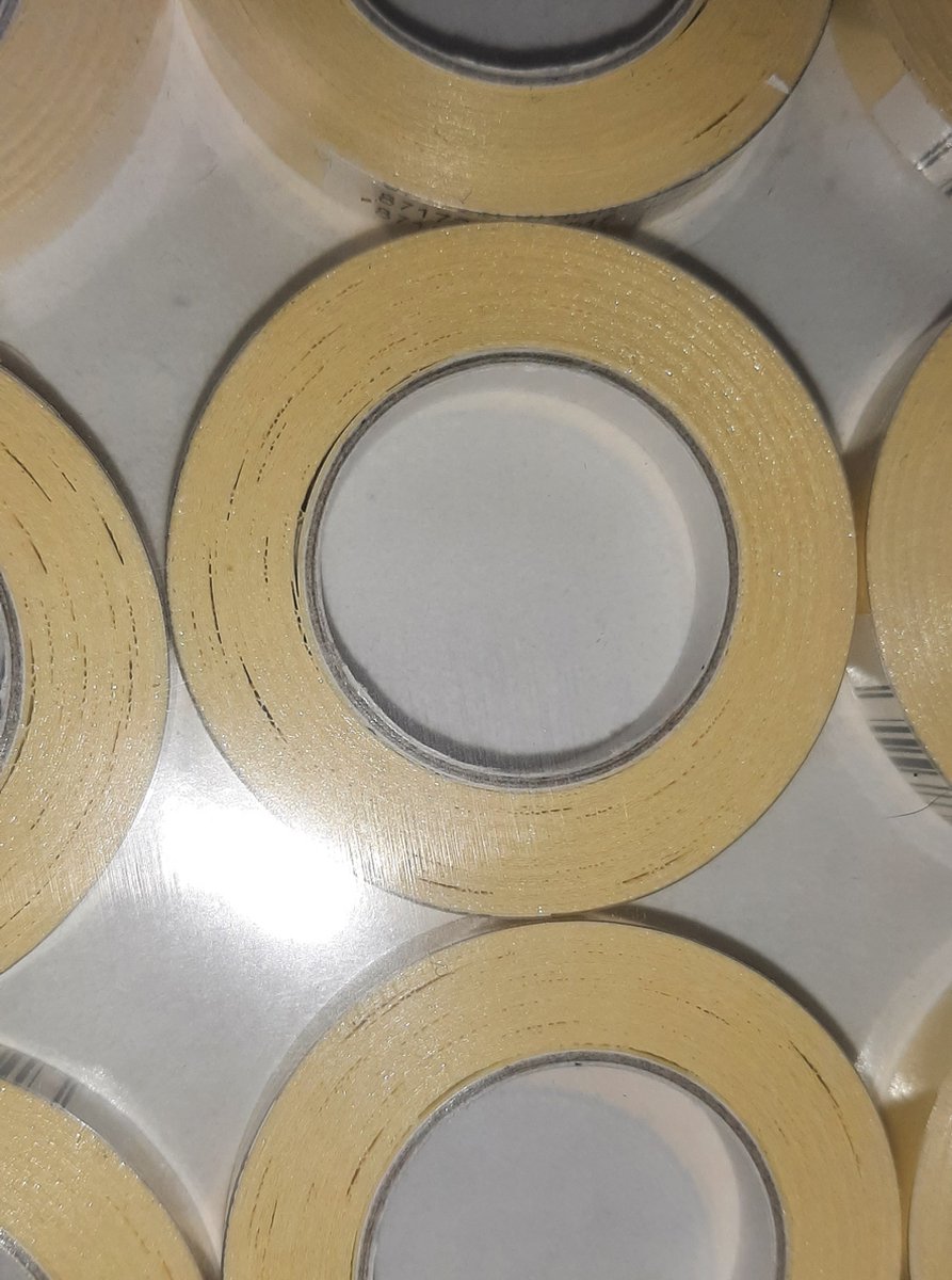 3 rolletjes dubbelzijdig zelfklevend plakband tape - 6mm x 5m - made in EU - 3x tissuetape