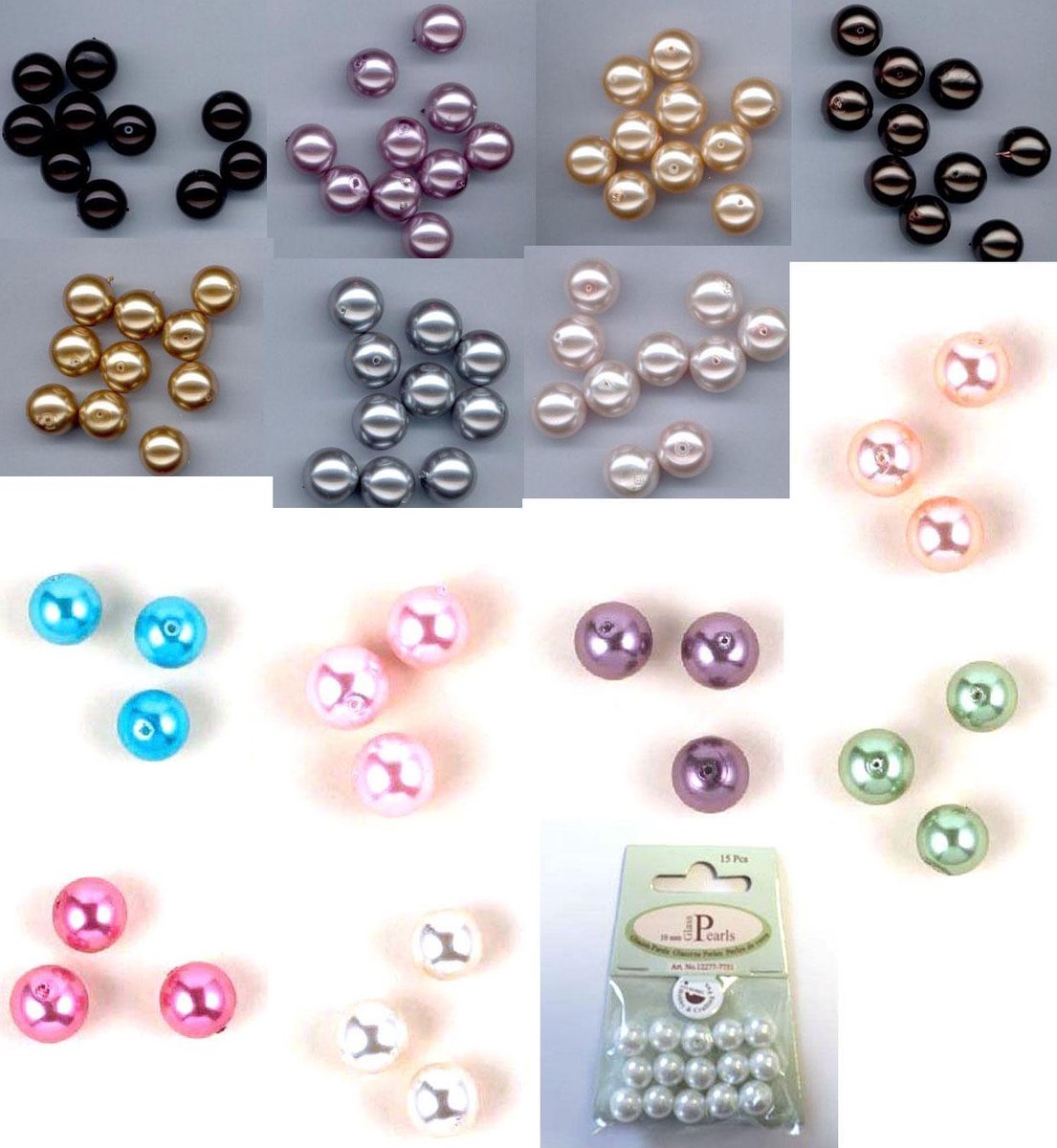 Glazen Parels Set - Rond - 10mm - 10 Kleuren - Meer dan 285 Stuks!