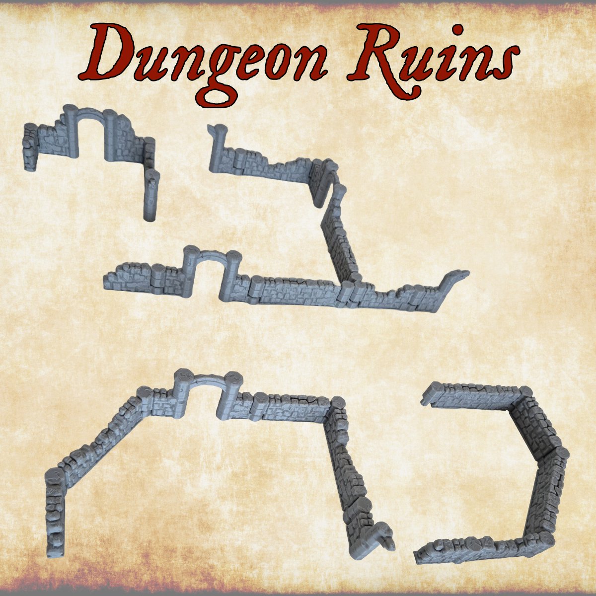 30-delige Modulaire Dungeon Ruine Set – Bouw Je Eigen RPG Dungeons!