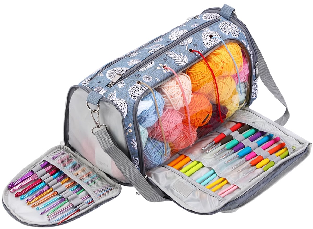 Topmelon Opbergtas Breien & Haken - Voor Garen, Naalden & Accessoires - Breitas - Haaktas - Hobbytas - Handwerktas