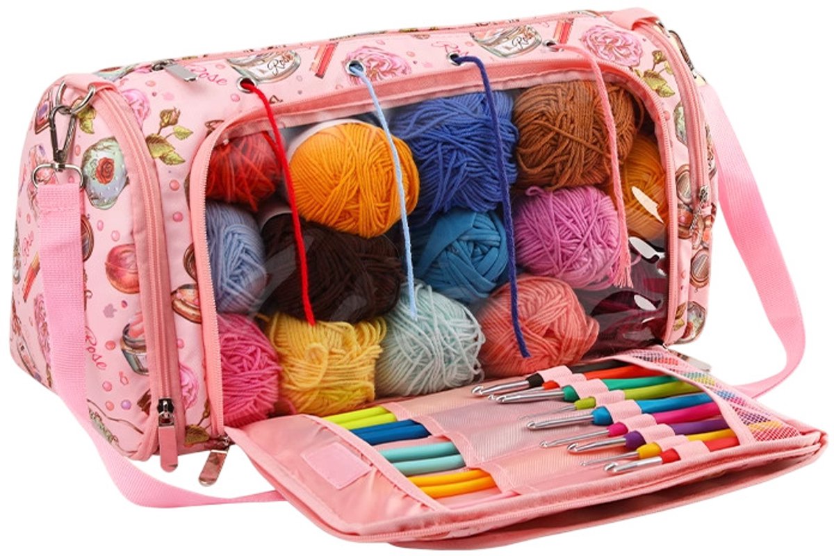 Topmelon Opbergtas Breien & Haken -Handwerktas- Breitas - Haaktas - Grote dames Hobbytas