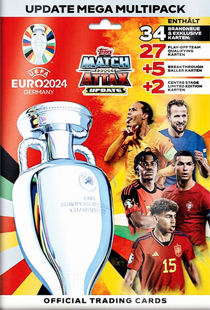   UEFA EURO 2024 Trading Cards Update Mega Multipack Trading cards