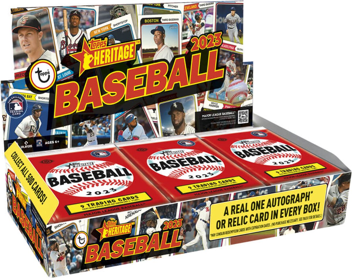 Topps 2023 Heritage Baseball Hobby Box - Sealed boosterbox - handtekening