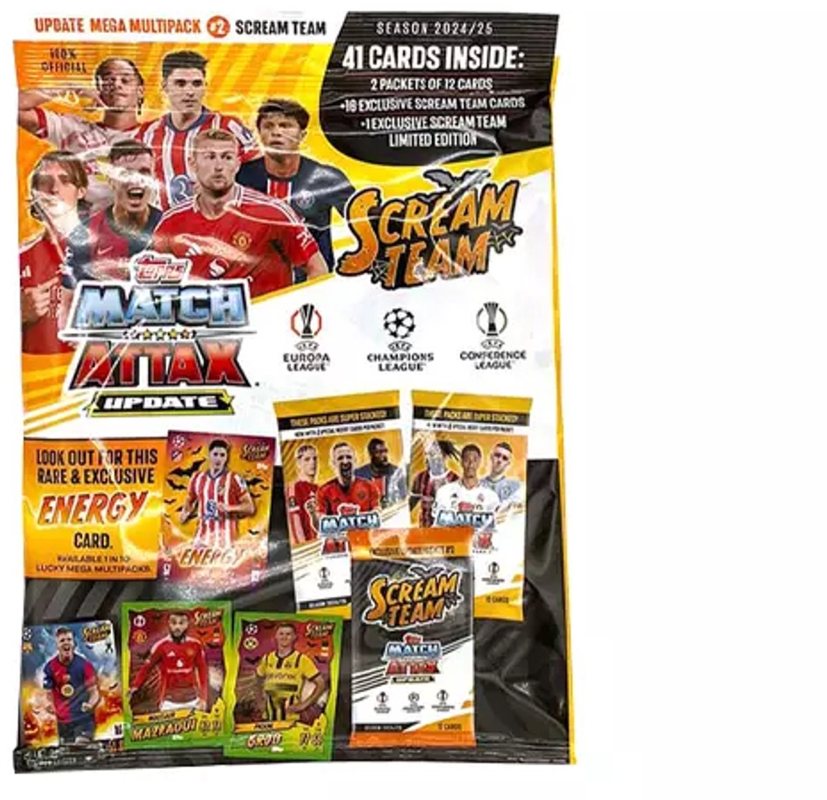 Topps Champions League Match Attax 2024/2025 / 1x UPDATE MULTIPACK 2 SCREAM TEAM