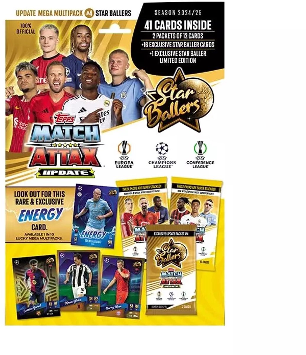 Topps Champions League Match Attax 2024/2025 / Update Mega Multipack 4 – Star Baller