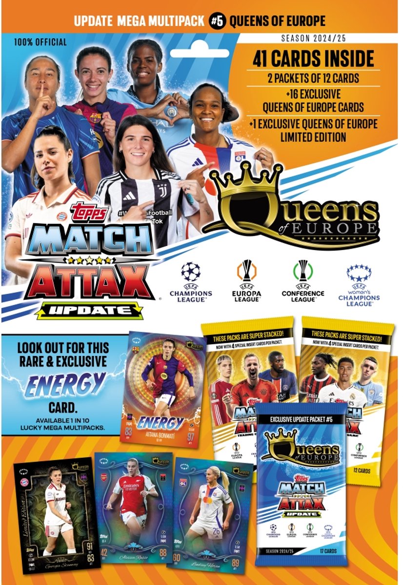 Topps Champions League Match Attax 2024/2025 / Update Mega Multipack 5 – Queen of Europe