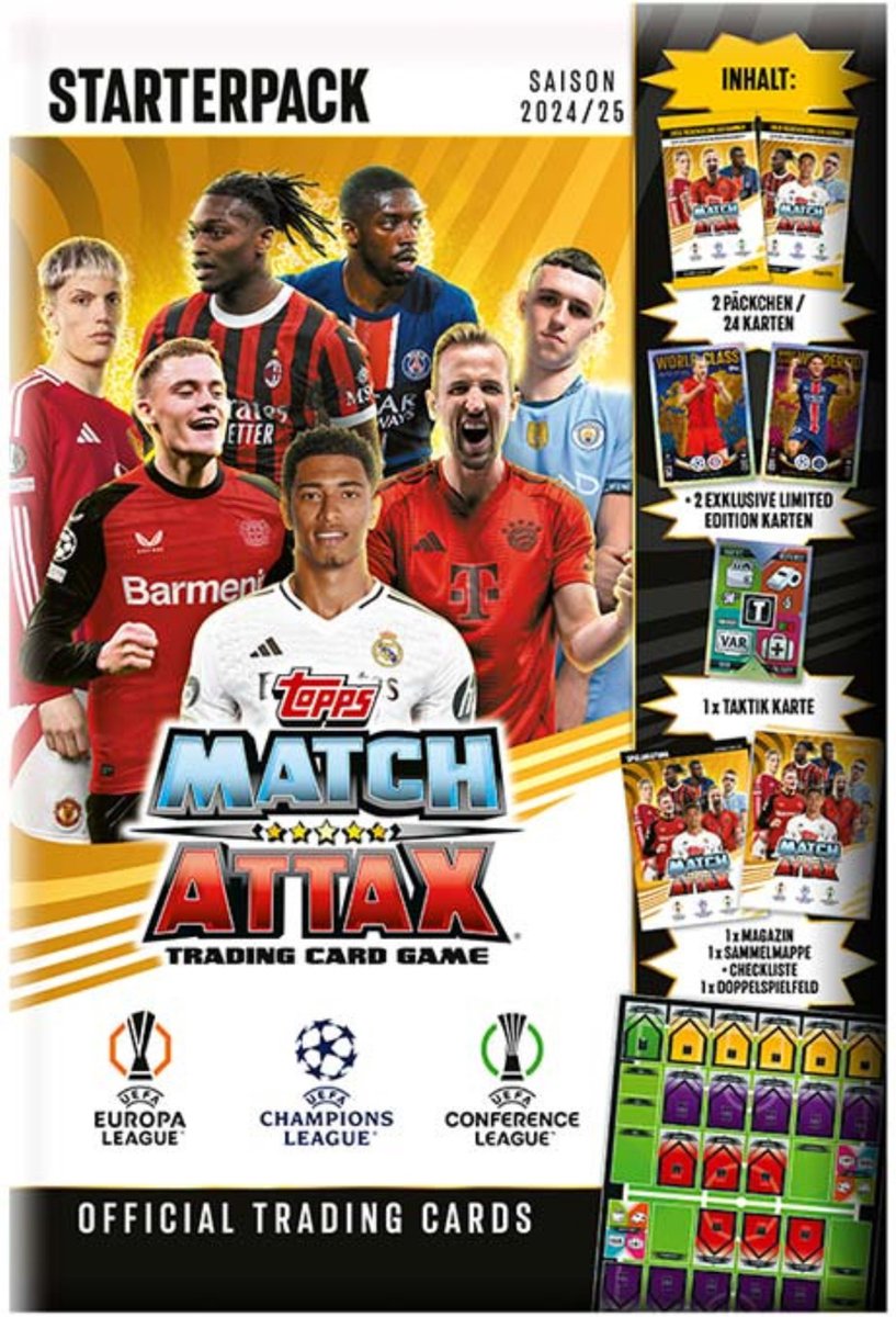 Topps Match Attax UEFA Champions League TC 2024/2025 – STARTER SET DE versie