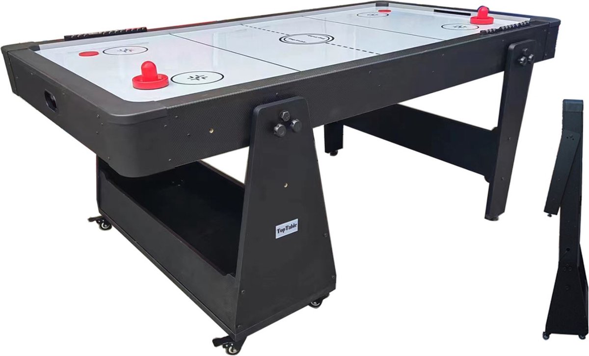 TopTable Easy Mobile Bleu-Ice 6,5ft - Gemakkelijk Opklapbare Airhockey