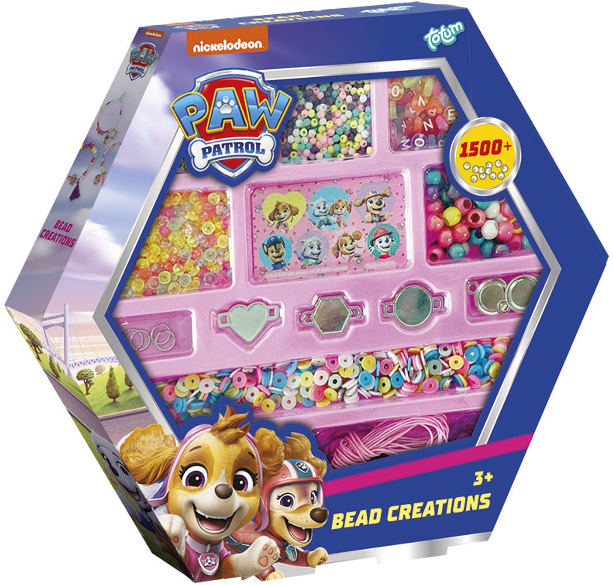 Paw Patrol Totum kralen set 1500 delig - armbandjes en sieraden maken - creatief speelgoed meisjes en jongens vanaf 3 jaar knutselen