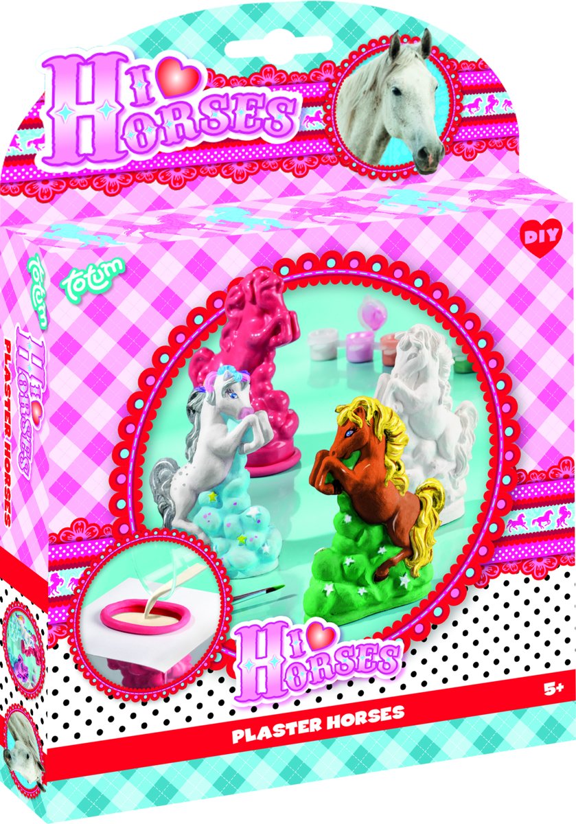 Totum I love horses - paarden gipsgieten - Totum knutselset