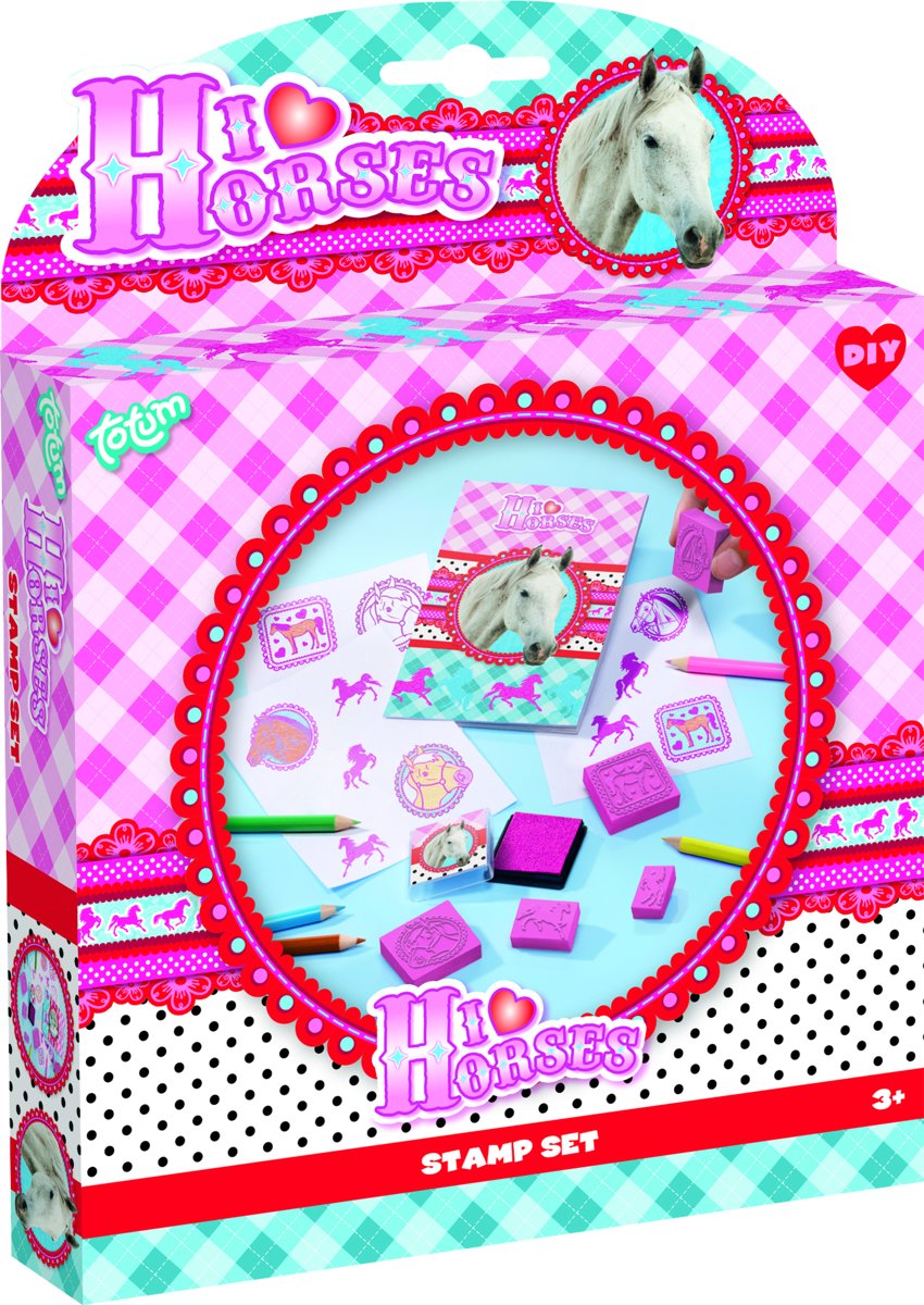 Totum I love horses stampset - paarden stempelset - Totum knutselset