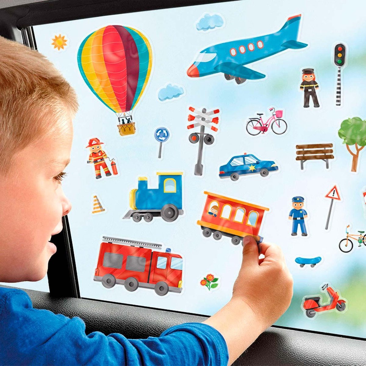 Totum verkeer herbruikbare raamstickers