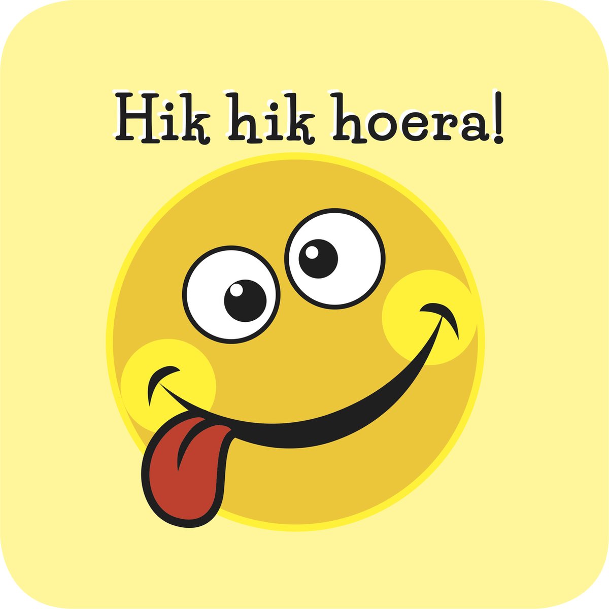30x Luxe Bierviltjes/Onderzetter Smiley Hik, Geel - Verjaardag - Themafeest - Versiering - Hoera - Smiley