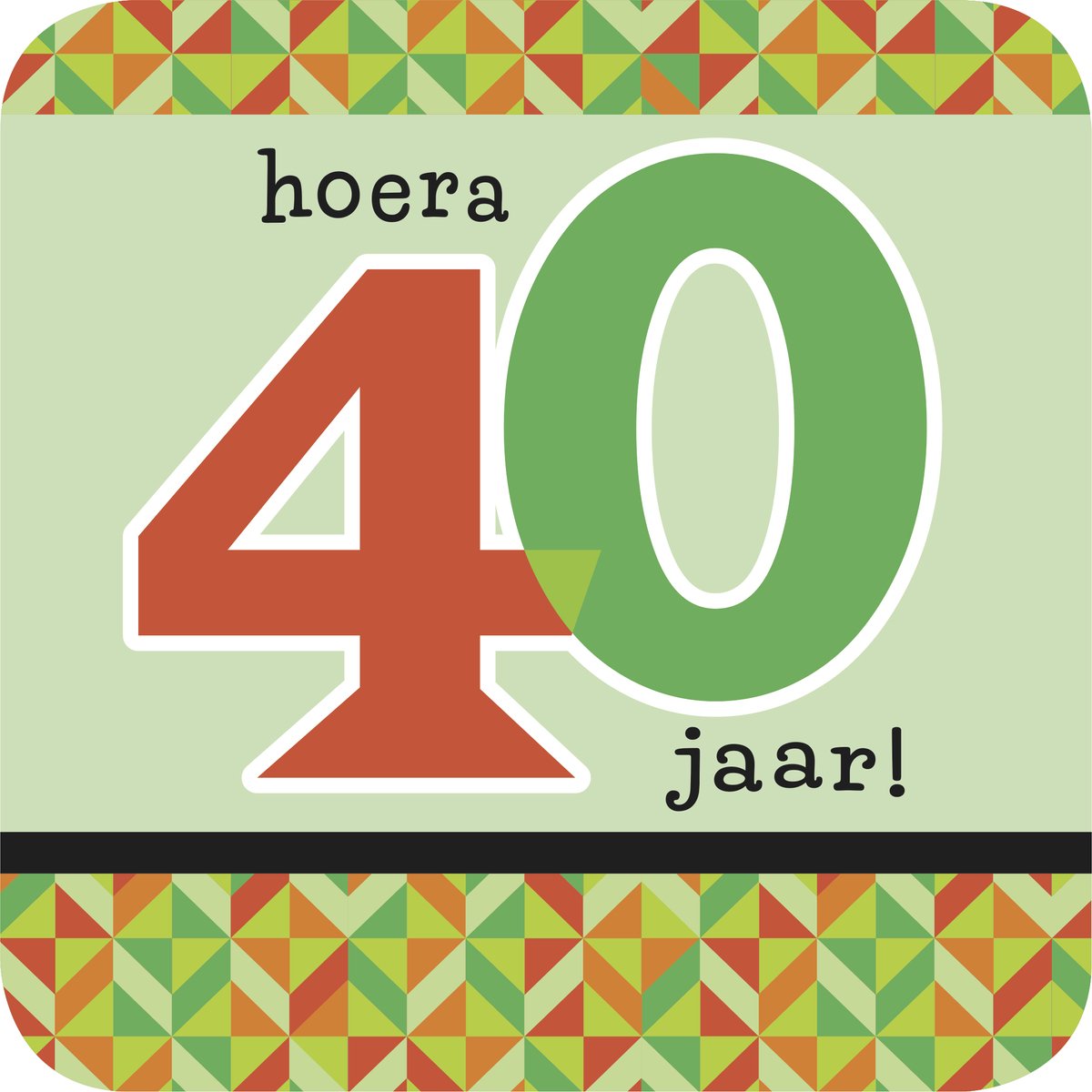 30x Luxe Bierviltjes/Onderzetter met 40 jaar, Oranje/Groen - Verjaardag - Themafeest 40 jaar - Versiering - Leeftijd