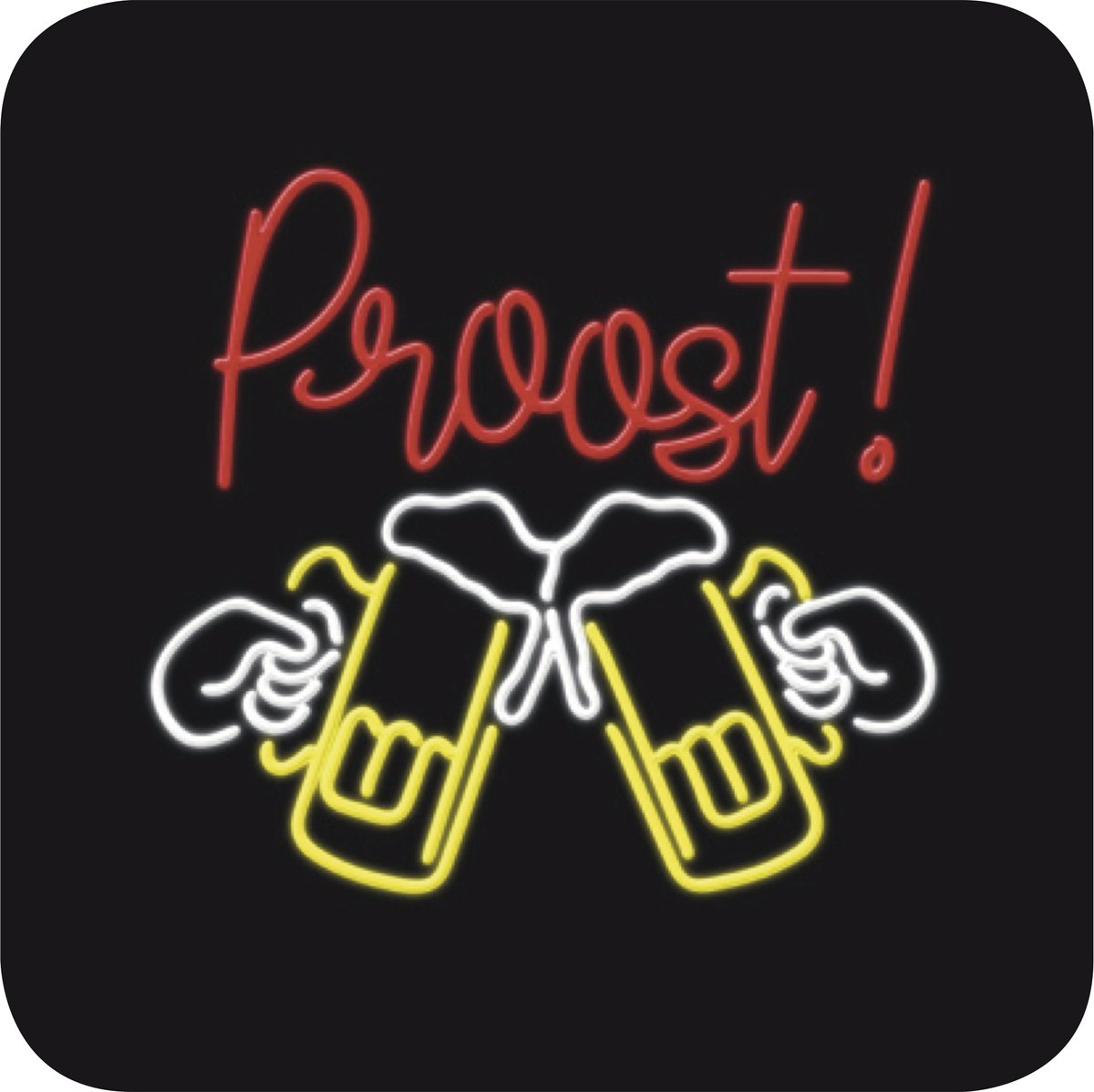 30x Luxe Bierviltjes/Onderzetters Proost, Zwart - Verjaardag - Bier - Versiering - Feestje - Proost