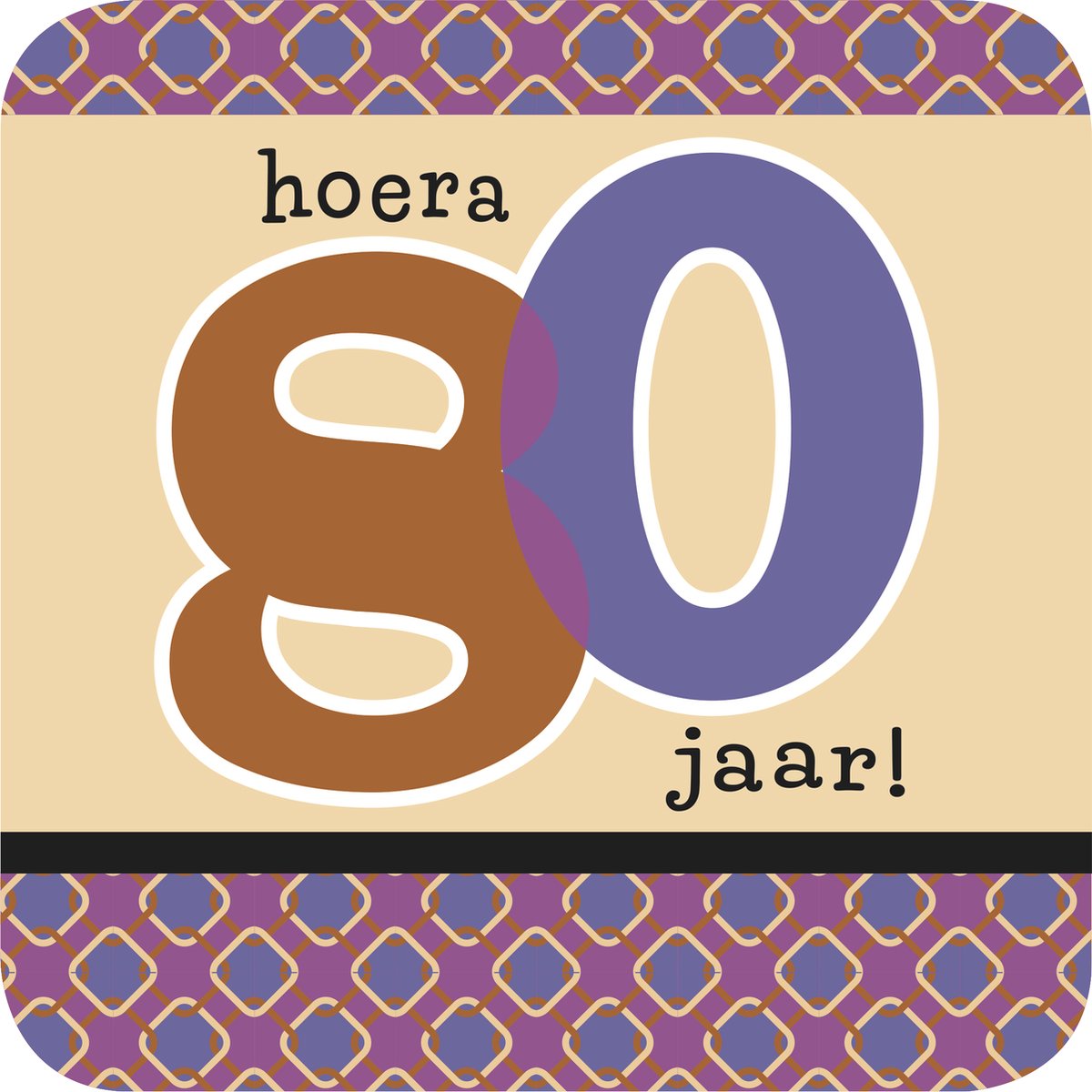 30x Luxe Bierviltjes/Onderzetters met 80 jaar, Oranje - Verjaardag - Themafeest 80 jaar - Versiering - Feestartikel