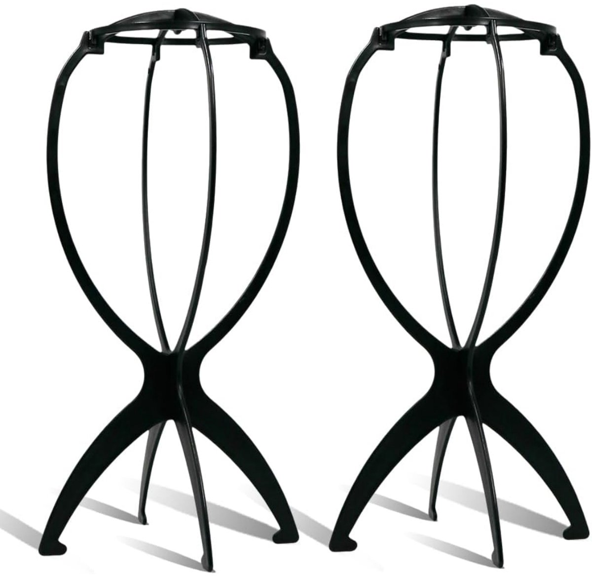 TOVBMUP Stand - Pruikenstandaard - Draagbare standaard - Geschikt voor pruiken, hoeden, helmen - 35*18cm - Zwart