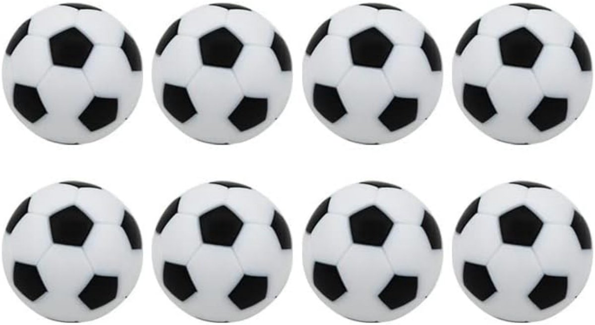TOVBMUP   - 8-delige verpakking - Hoogwaardige stille tafelvoetbal - 32 mm - Decoratieve tafelset - Geschikt voor en voetbaltafelspellen