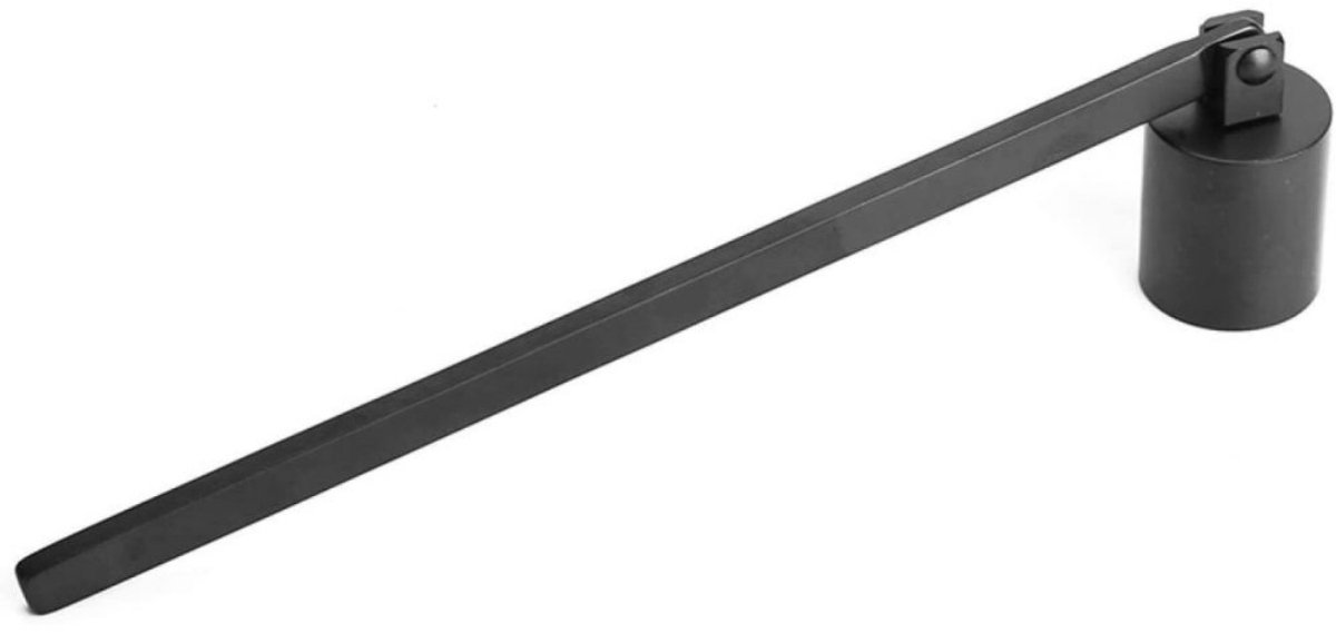   Kaarsenblusser - lontblusser - lange steel - roestvrij staal - past op de meeste kaarsen - zwart