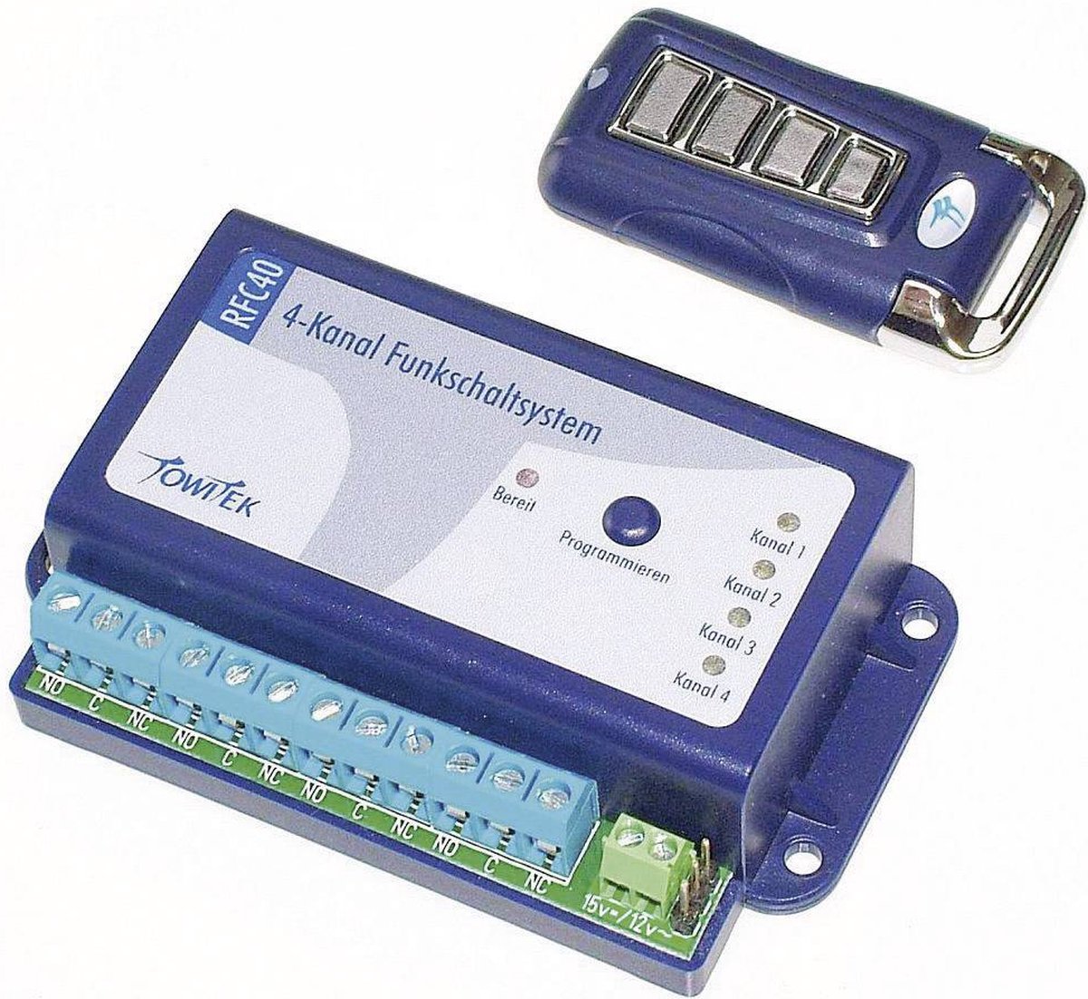 TowiTek Radiografisch schakelsysteem Incl. handzender Bereik max. (in het vrije veld): 50 m 12 V/DC