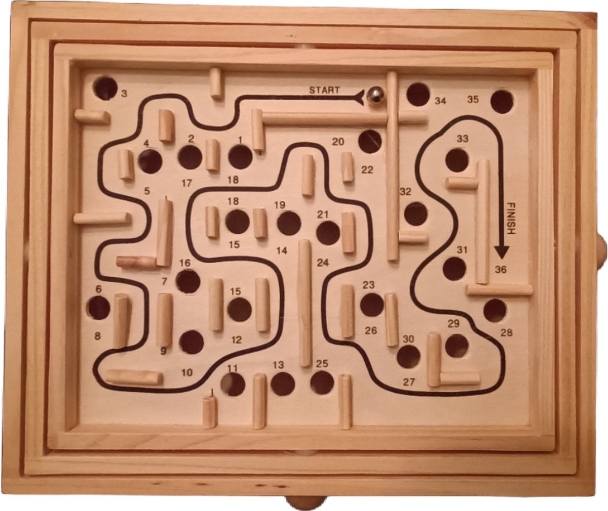 Labyrinth - doolhof - hout - educatief - knikkerspel
