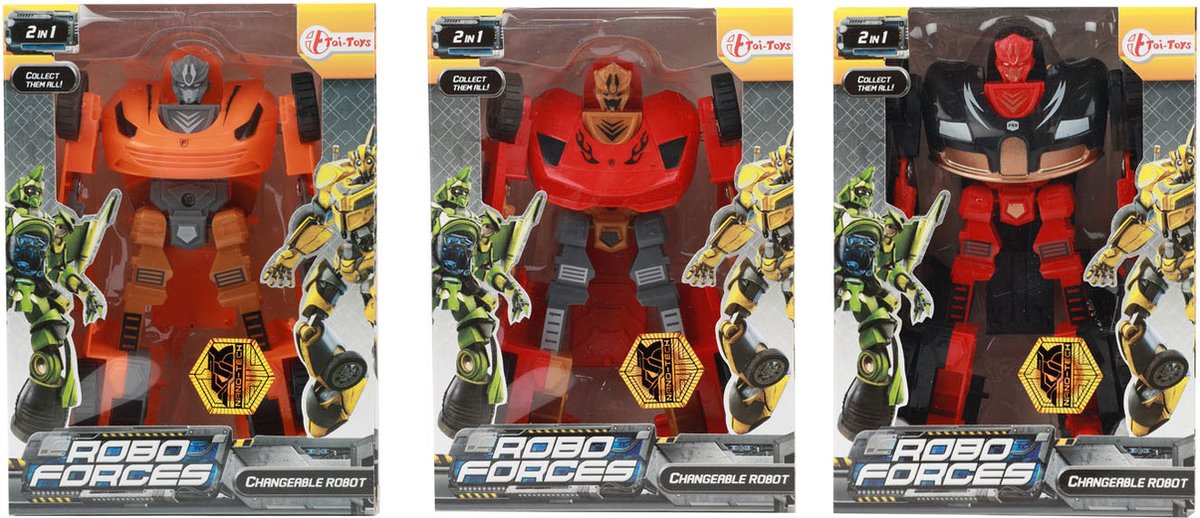 Transformeer robot speelgoedauto.