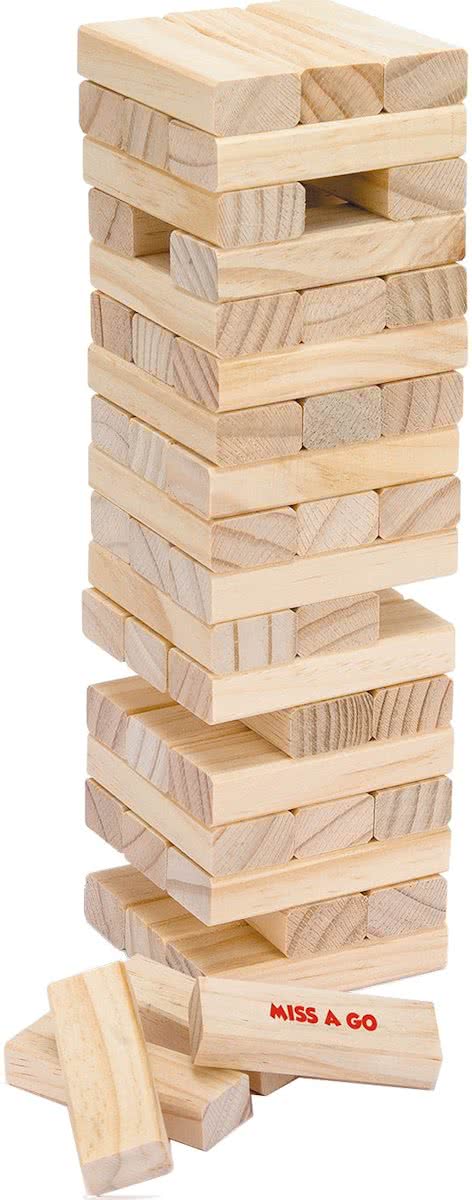   Evenwichtsspel Stack n Fall Lichtbruin Hout
