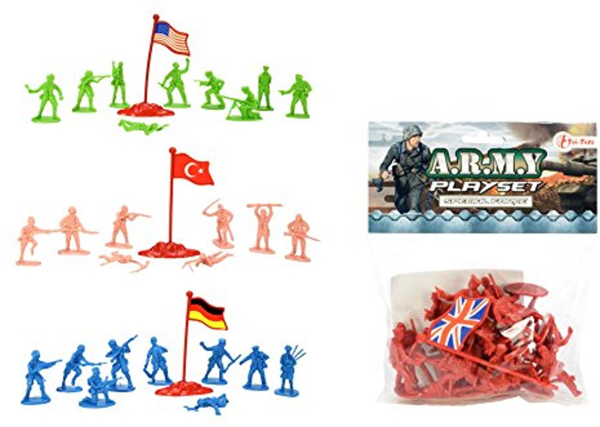 Set soldaten in tassen