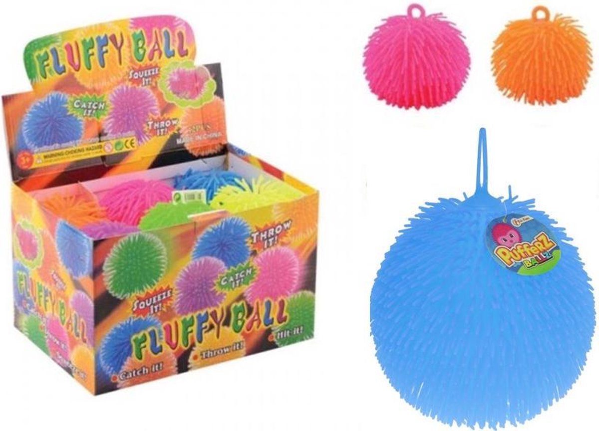 Fluffy Elastische Bal 15 cm - Stressbal voor de hand - Top Cadeau 2021