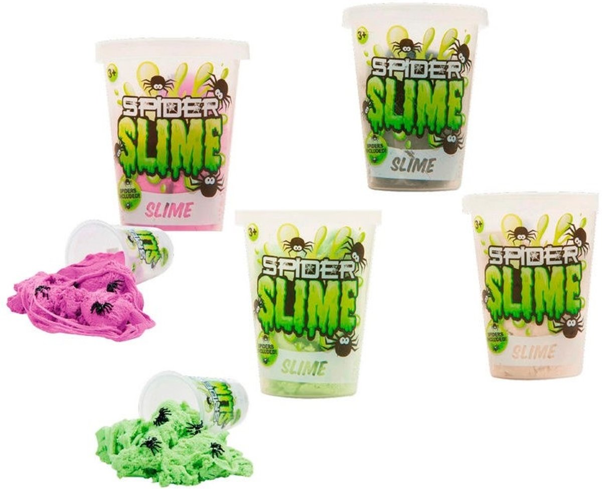 Spider slime/zand met spinnetjes 85 gram