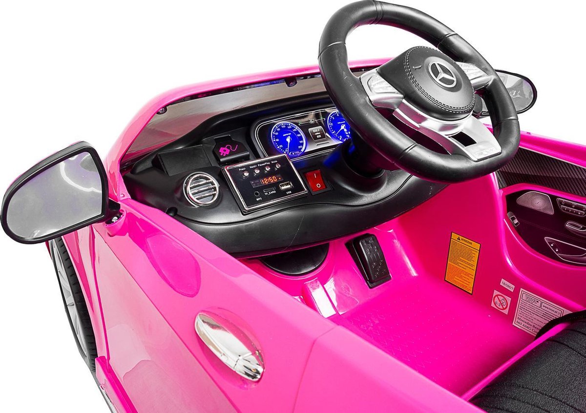 Toyz Elektrische Auto MERCEDES AMG S63 ROZE - Elektrische Kinderauto Accu - Accuvoertuig
