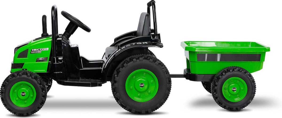   accu voertuig Tractor - elektrische kinderauto 12V- accu auto voor kinderen - met ledverlichting, radio met bluetooth en mp3 GREEN