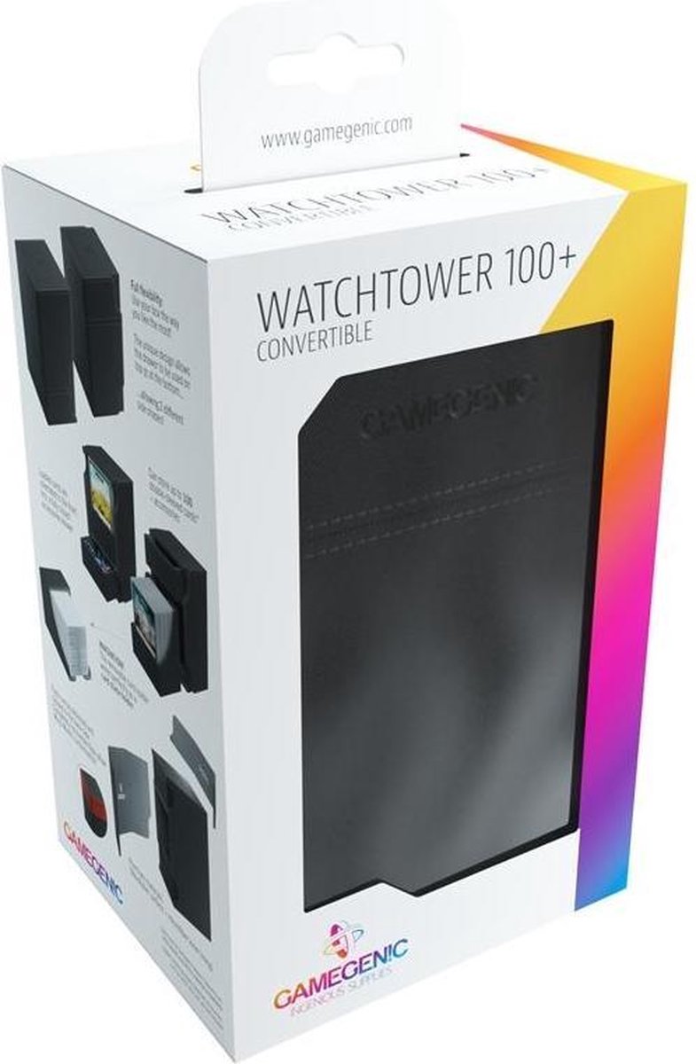 TCG Deckbox Watchtower 100+ - Black DECKBOX